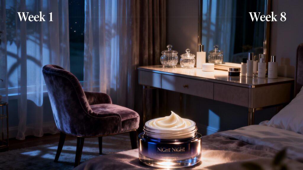 Week 1 vs Week 8: Luxury Night Cream Results & How to Use
